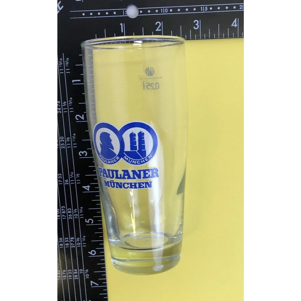 Beer Glass‎ Paulaner Munchen Draught Pilsner 0.4L Tall Made In Germany Barware